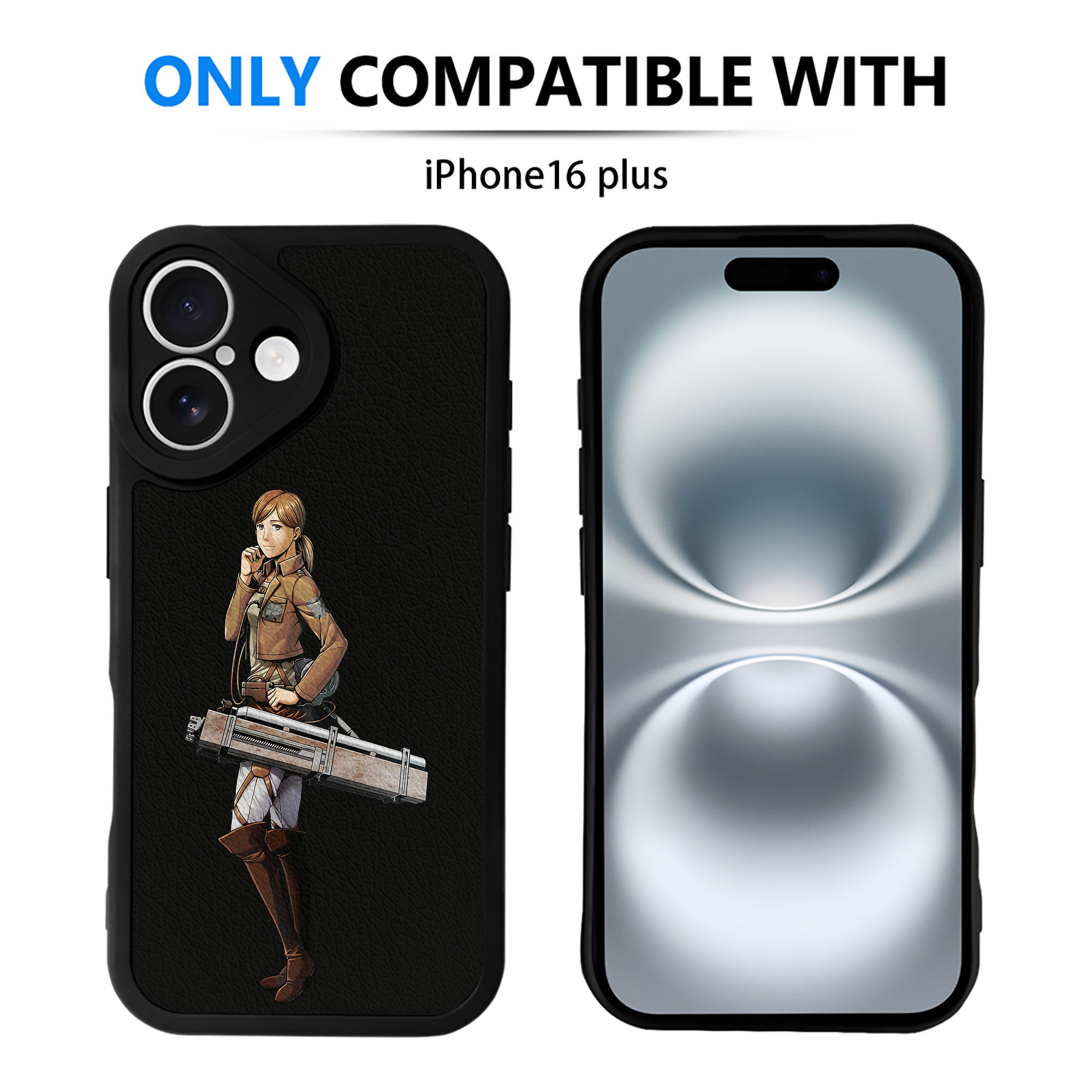 （画像用） 進撃の巨人 Attack on Titan 【iPhone 16シリーズ対応】シリコンスマホケース（レザー調） 材質：シリコン